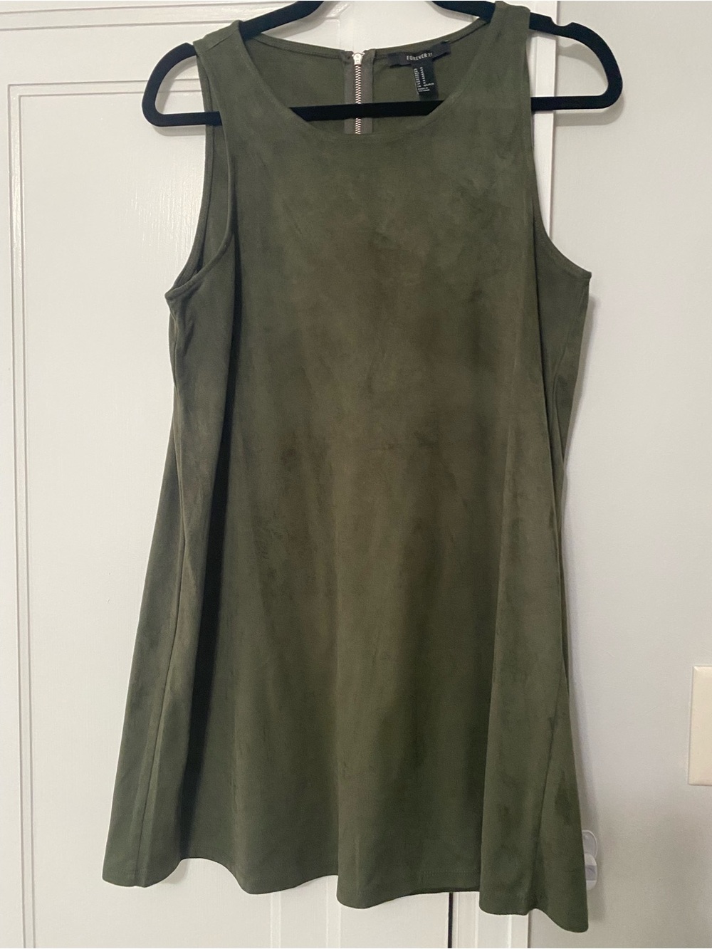 Forever 21 Olive Green Sleeveless A-Line Dress